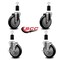 Service Caster 5'' Black Poly Wheel Swivel 1-1/2'' Expanding Stem Caster Set 2 Brakes, 4PK SCC-EX20S514-PPUB-BLK-2-TLB-2-112 - alternate 4